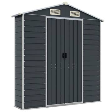 Garden Shed Anthracite 191x895x198 cm Galvanised Steel