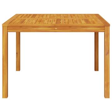 Garden Dining Table 110x110x75 cm Solid Wood Acacia