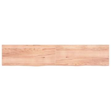 Bathroom Countertop Light Brown 200x40x(2-4)cm Treated Solid Wood