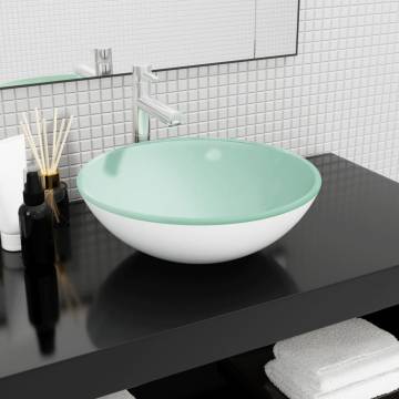 Basin Tempered Glass 42x14 cm White