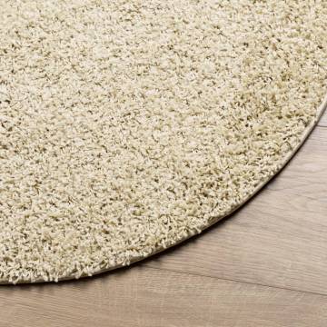 Shaggy Rug High Pile Modern Gold Ø 100 cm