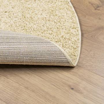 Shaggy Rug High Pile Modern Gold Ø 100 cm