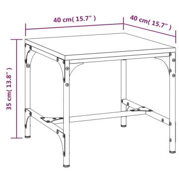 Side Table Grey Sonoma 40x40x35 cm Engineered Wood