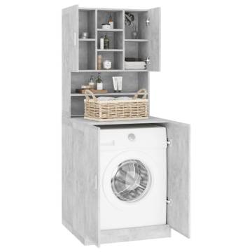 Washing Machine Cabinet Concrete Grey