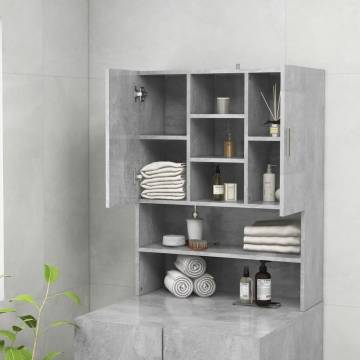 Washing Machine Cabinet Concrete Grey