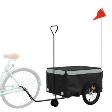 Bike Trailer Black and Grey 45 kg Iron