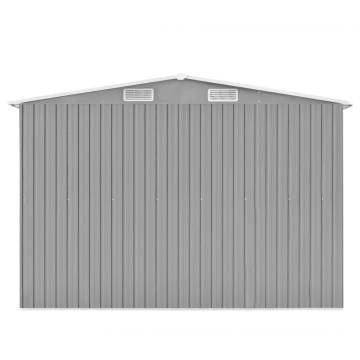 Garden Shed 257x580x181 cm Metal Grey