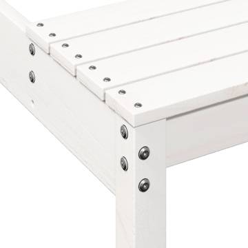 Picnic Table White 160x134x75 cm Solid Wood Pine