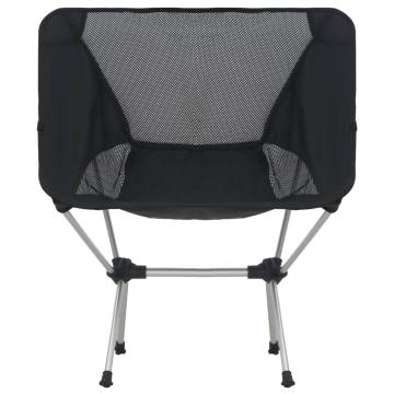 2x Folding Camping Chairs with Carry Bag 54x50x65 cm Aluminium