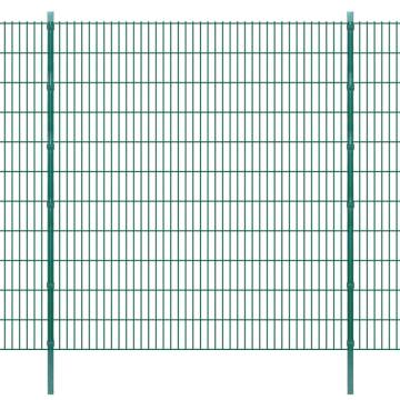 Fence Posts 20 pcs Green 280 cm Galvanised Steel