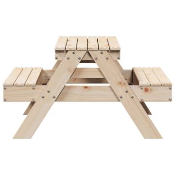 Picnic Table for Kids 88x97x52 cm Solid Wood Pine