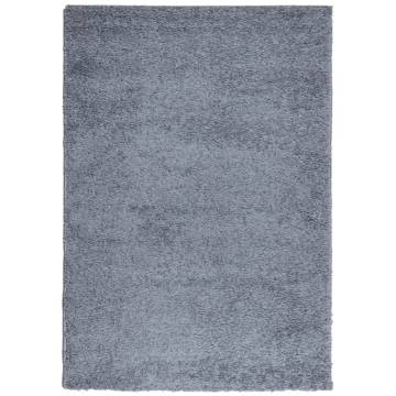 Shaggy Rug High Pile Modern Blue 140x200 cm