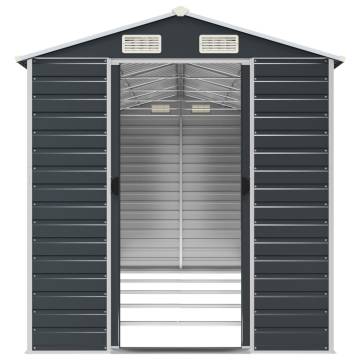 Garden Shed Anthracite 191x470x198 cm Galvanised Steel