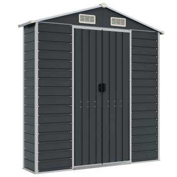 Garden Shed Anthracite 191x470x198 cm Galvanised Steel