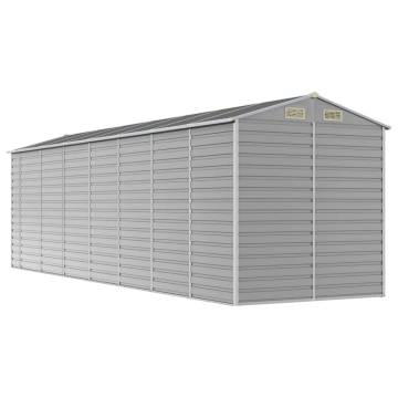 Garden Shed Light Grey 191x640x198 cm Galvanised Steel