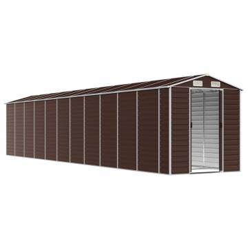 Garden Shed Brown 191x980x198 cm Galvanised Steel