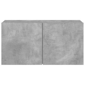 TV Cabinet Wall-mounted Concrete Grey 80x30x41 cm