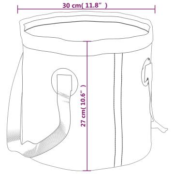 Folding Buckets 2 pcs Black 20 L PVC