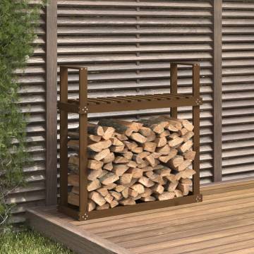 Firewood Rack Honey Brown 110x35x108.5 cm Solid Wood Pine