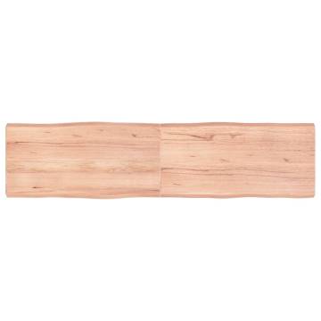 Table Top Light Brown 160x40x(2-6)cm Treated Solid Wood Live Edge