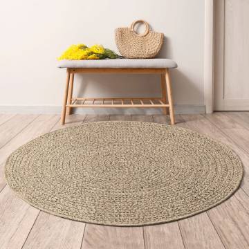 Rug 90 cm Jute Look Indoor and Outdoor