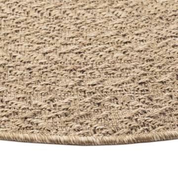 Rug 90 cm Jute Look Indoor and Outdoor