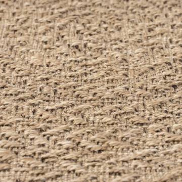 Rug 90 cm Jute Look Indoor and Outdoor