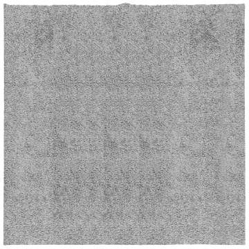 Shaggy Rug PAMPLONA High Pile Modern Grey 160x160 cm