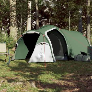 Camping Tent 4-Person Green Blackout Fabric Waterproof