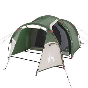 Camping Tent 4-Person Green Blackout Fabric Waterproof