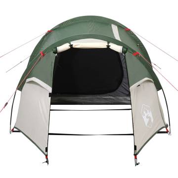 Camping Tent 4-Person Green Blackout Fabric Waterproof