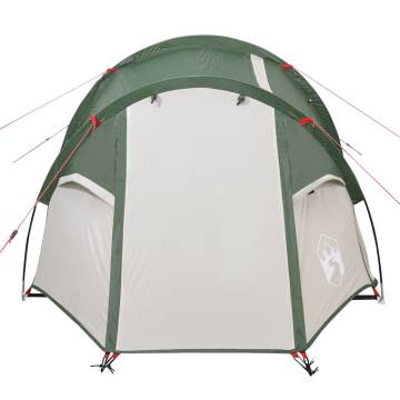 Camping Tent 4-Person Green Blackout Fabric Waterproof