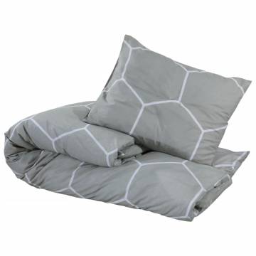 Duvet Cover Set Grey 200x200 cm Cotton