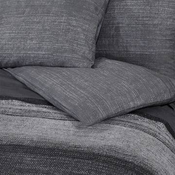 Duvet Cover Set Dark Grey 200x200 cm Cotton