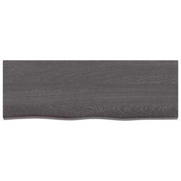 Bathroom Countertop Dark Brown 80x30x2 cm Treated Solid Wood