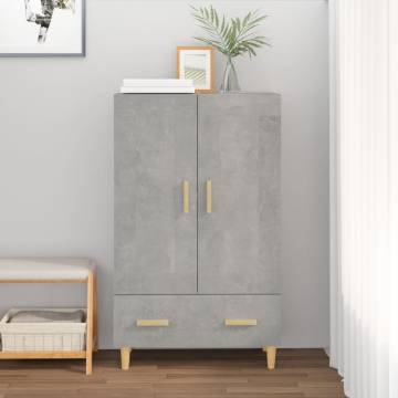 Highboard Concrete Grey 70x31x115 cm Engineered Wood