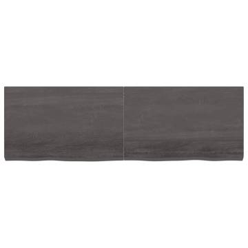 Bathroom Countertop Dark Brown 160x50x(2-6) cm Treated Solid Wood