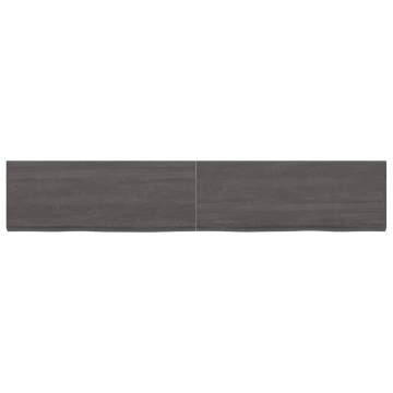 Bathroom Countertop Dark Brown 160x30x(2-4) cm Treated Solid Wood