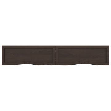 Bathroom Countertop Dark Brown 160x30x(2-4) cm Treated Solid Wood