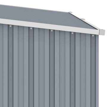 Garden Firewood Shed Grey 245x98x159 cm Galvanised Steel