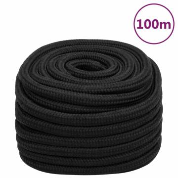 Boat Rope Full Black 20 mm 100 m Polypropylene