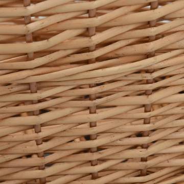 Firewood Basket with Carrying Handles 58x42x29 cm Natural Willow