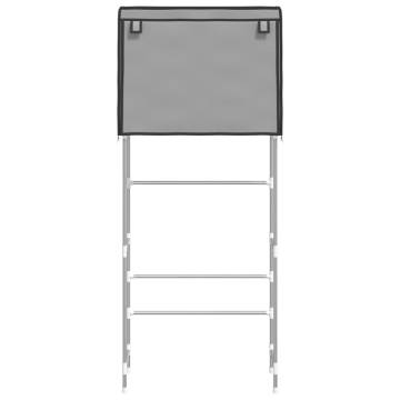 2-Tier Storage Rack over Laundry Machine Grey 71x29.5x170.5 cm Iron