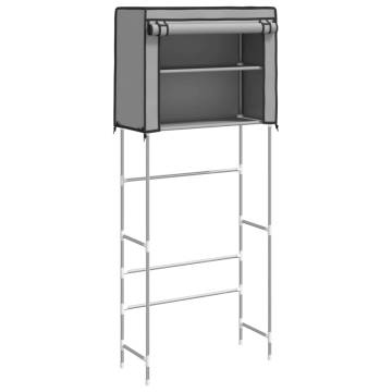 2-Tier Storage Rack over Laundry Machine Grey 71x29.5x170.5 cm Iron