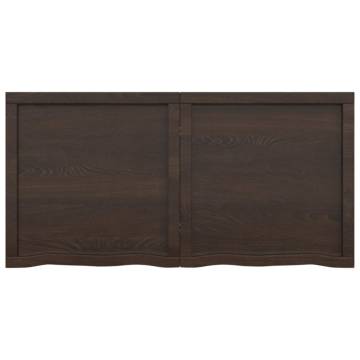 Bathroom Countertop Dark Brown 120x60x(2-6) cm Treated Solid Wood