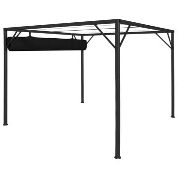 Garden Gazebo with Retractable Roof Canopy 3x3 m Anthracite