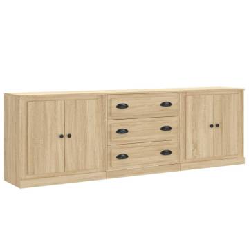 Sideboards 3 pcs Sonoma Oak Engineered Wood