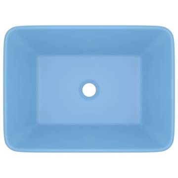 Luxury Wash Basin Matt Light Blue 41x30x12 cm Ceramic