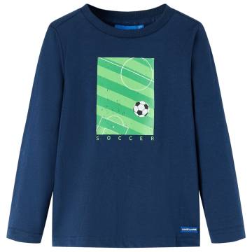 Kids' T-shirt with Long Sleeves Navy Blue 128