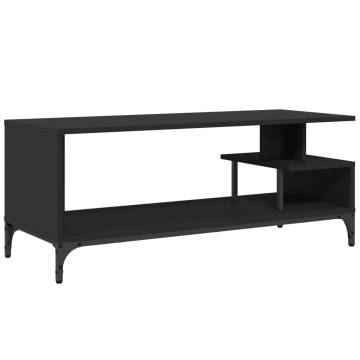 TV Cabinet Black 102x40x41 cm Engineered Wood and Powder-coated Steel